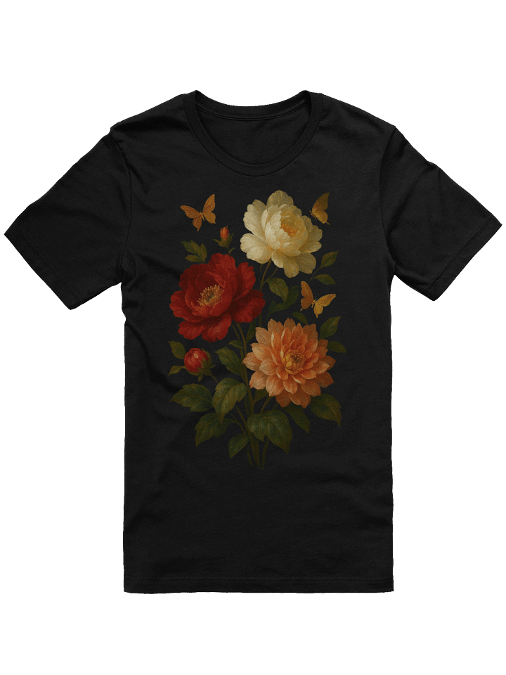 Calm Nature Vibes T-Shirt – Relaxing Flower & Butterfly Aesthetic Tee for Mindful Living product image (1)