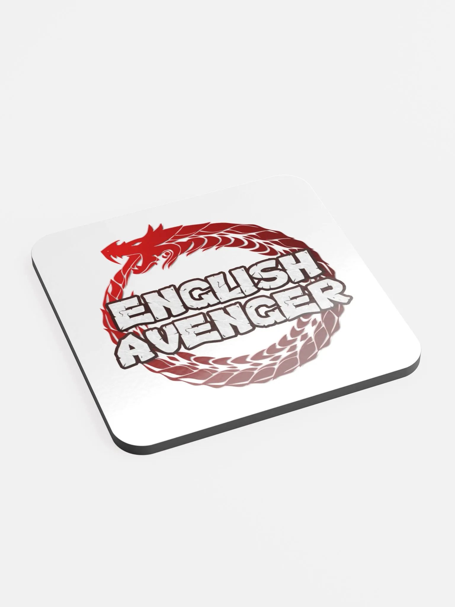 English Avenger Logo Glossed Cork Coaster product image (2)