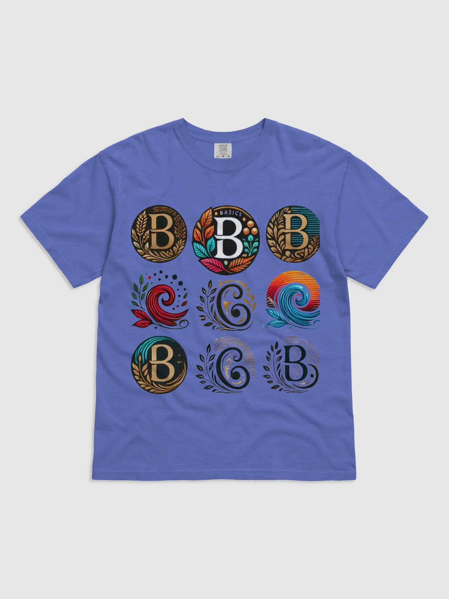 Floral B & C Circle Design T-Shirt product image (1)