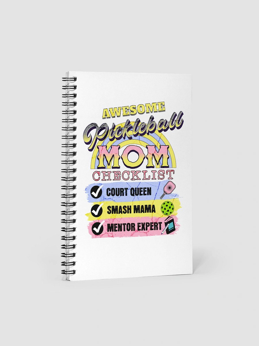 Awesome Pickleball Mom Spiral Checklist Notebook product image (2)