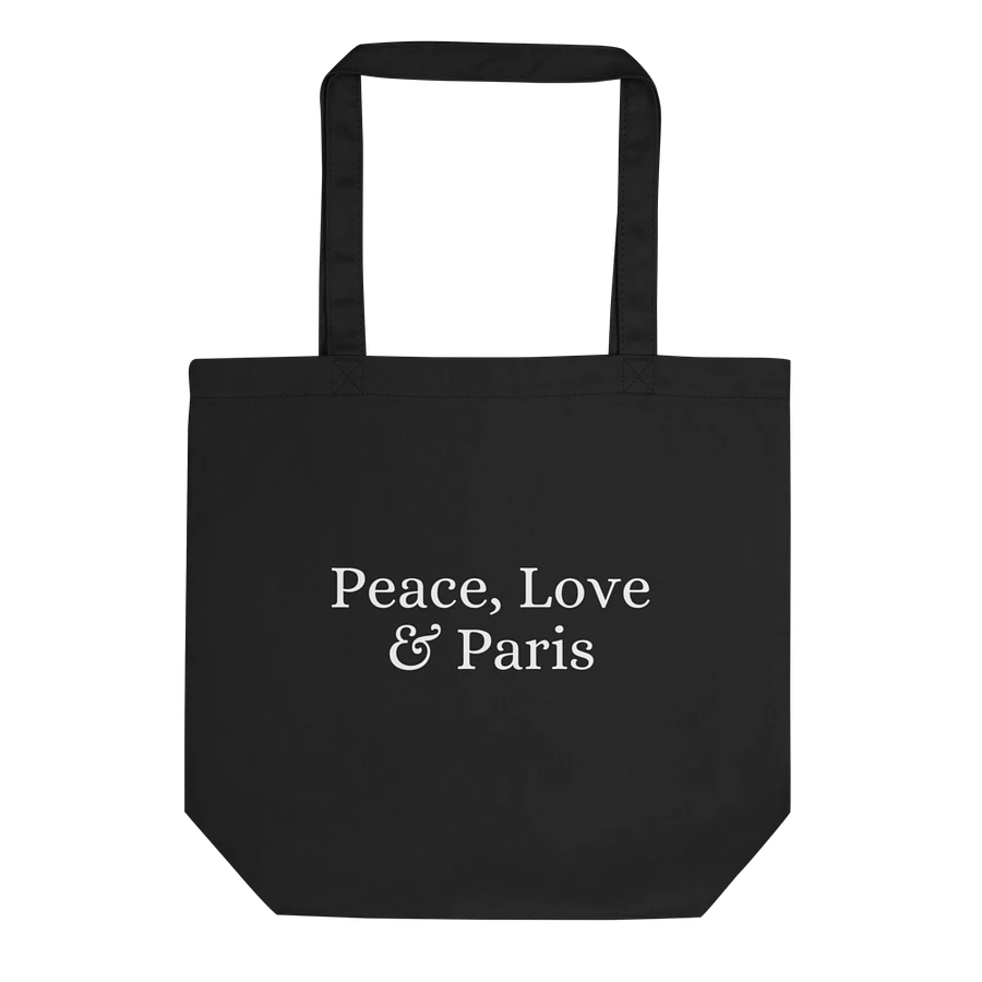 Peace, Love and Paris Organic Statement Tote Bag product image (2)