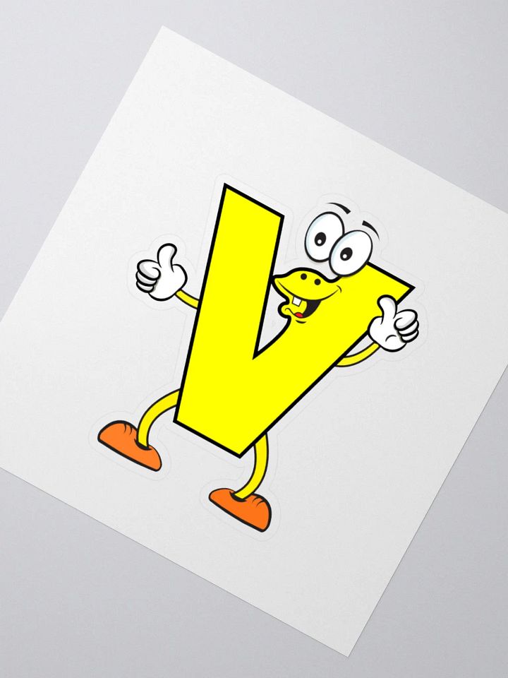 V Letter Cartoon Character Sticker product image (4)