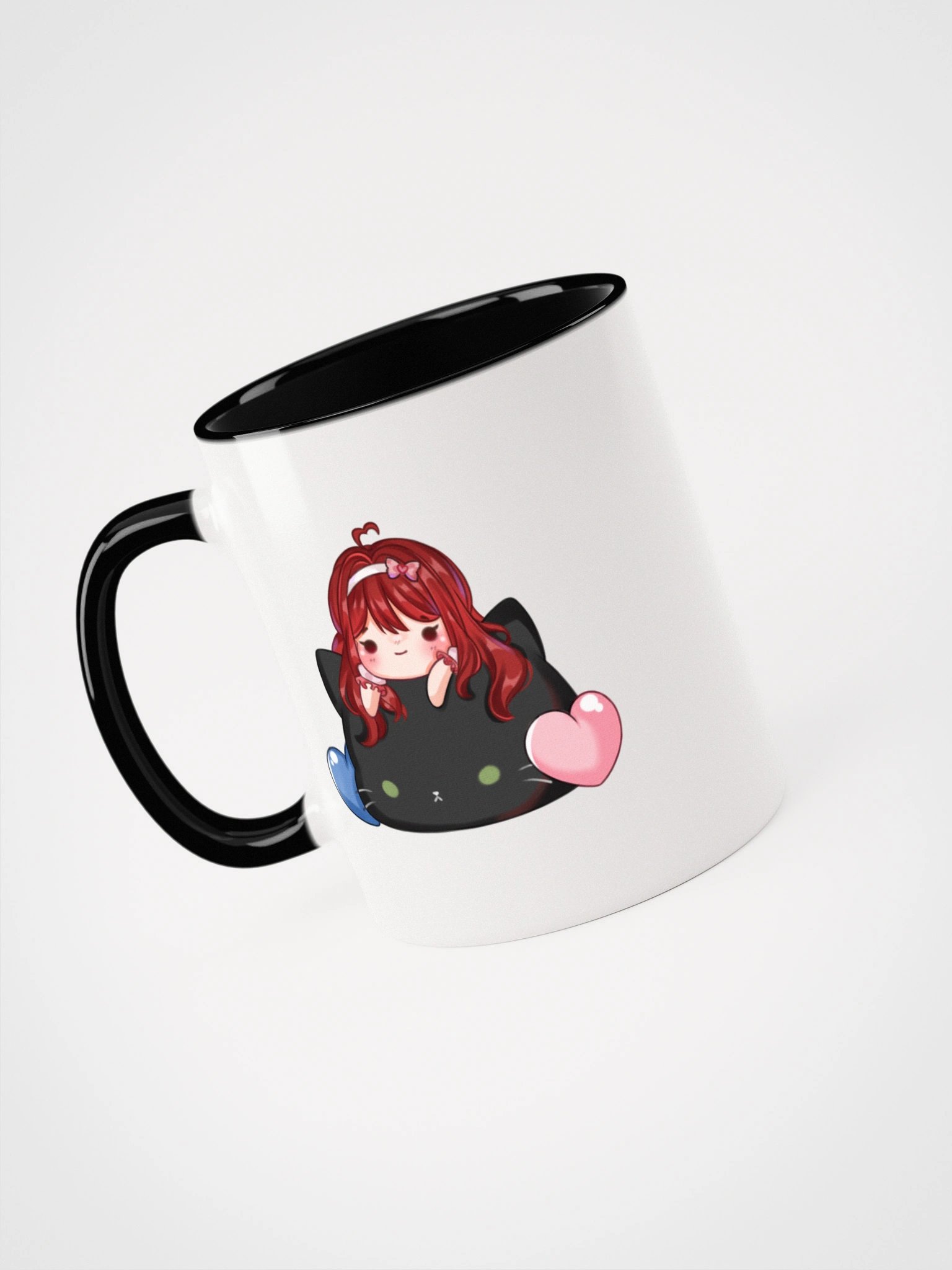 Blue & Pink Heart Cat Mug product image (35)