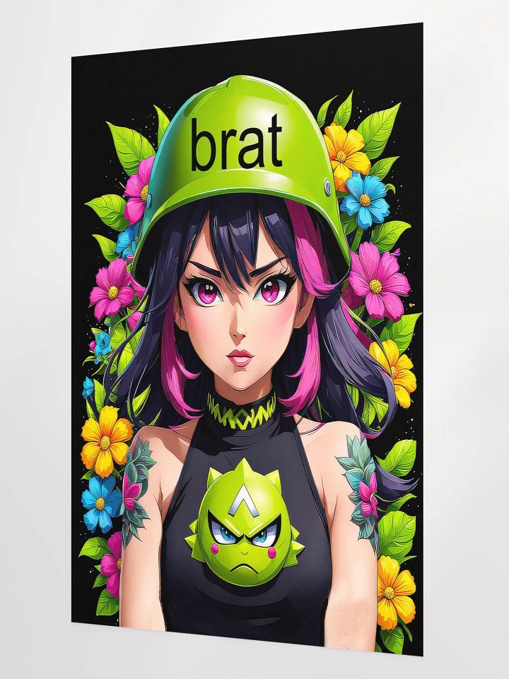 Brat Girl - Poster - Black Background - Large 24x36 Inches product image (2)