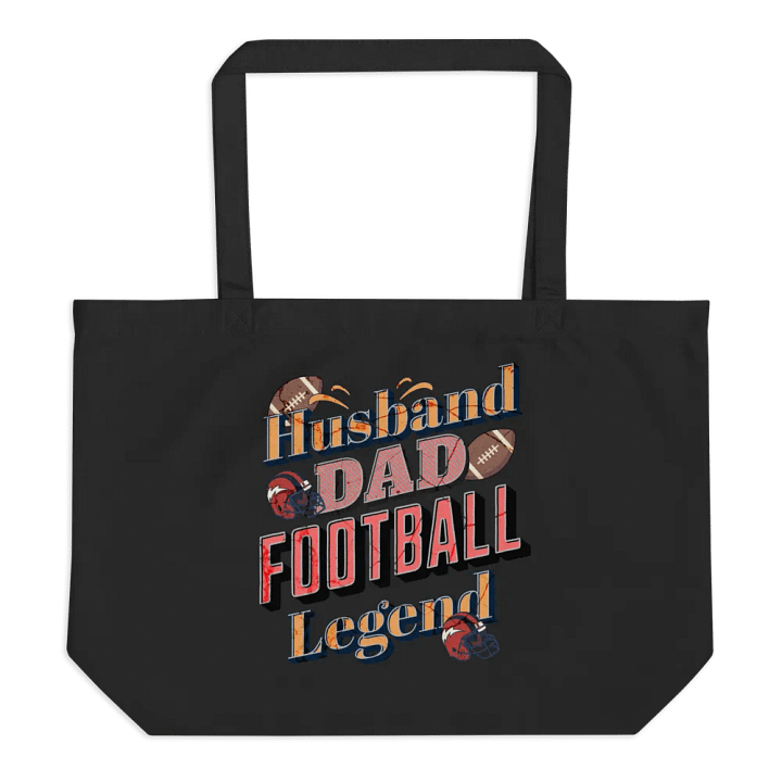 Husband Dad Football Legend of the Field Organic Tote Bag product image (1)