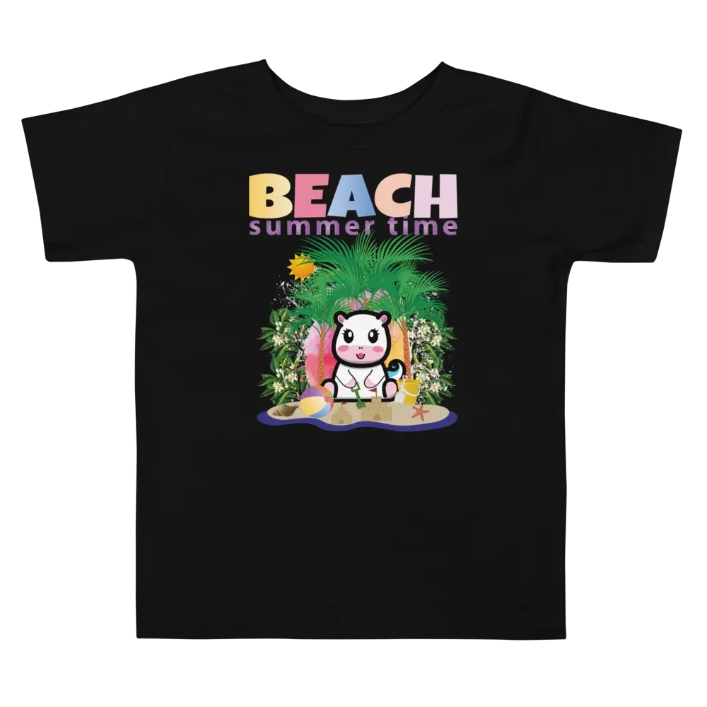 Beach Summer Funny Colorful Bella + Canvas Toddler T-Shirt – Funny Shirt & Gift for Kids product image (6)