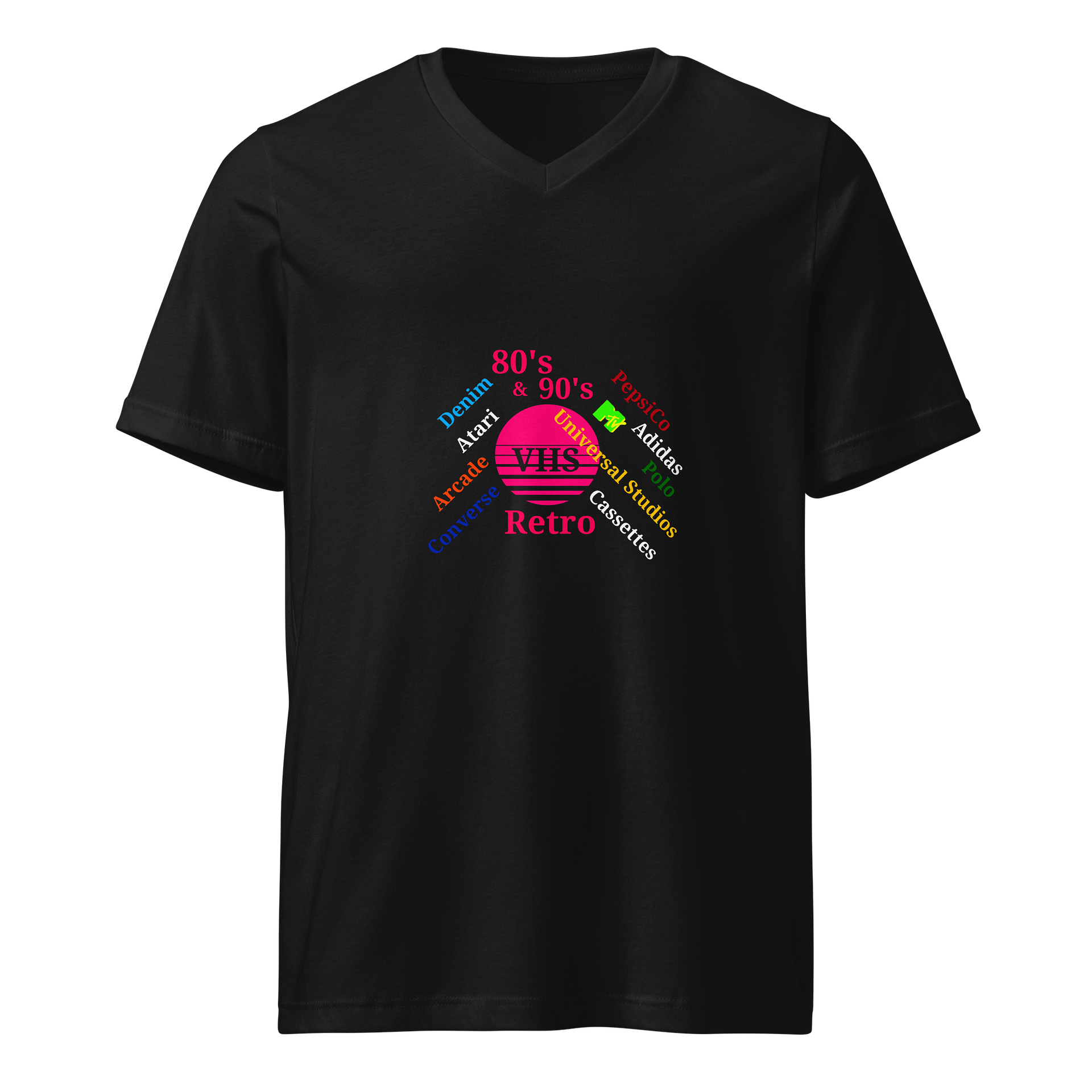Retro VHS Nostalgia V-Neck Tee product image (1)