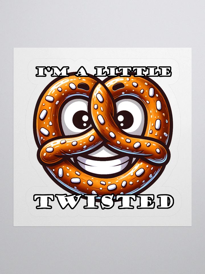 Twisted Funny Pretzel Food Pun Sticker product image (1)