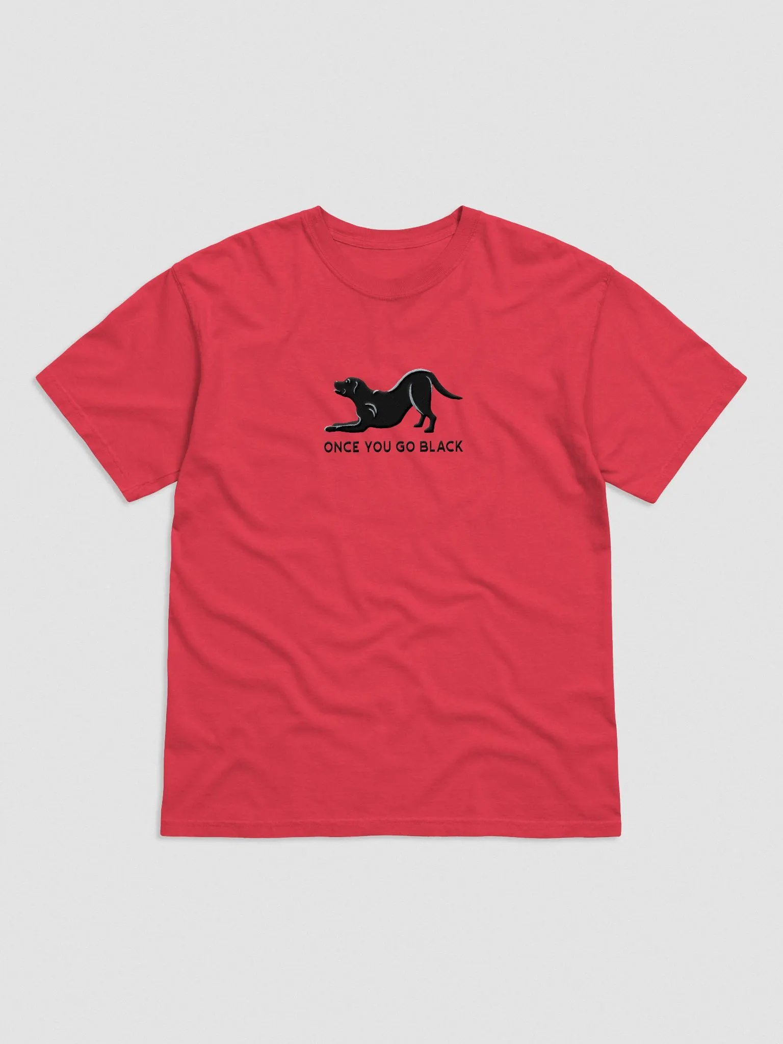 Once You Go Black T-Shirt(Embroidered) of a Labrador Retriever(Black) product image (4)