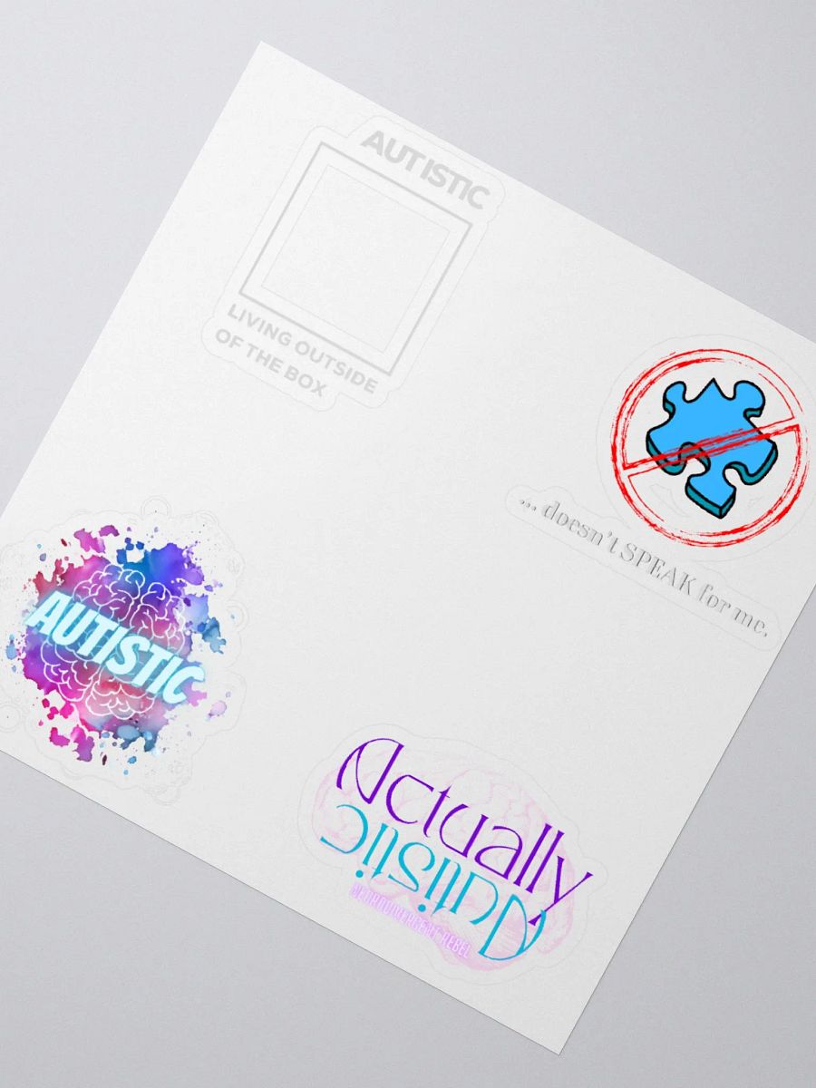 4 Pack - Autistic Pride Vinyl Stickers product image (4)