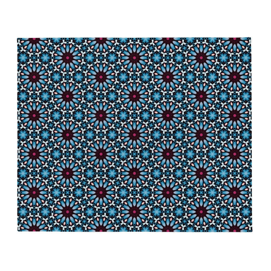 Kaleidoscope Blues Throw Blanket product image (3)