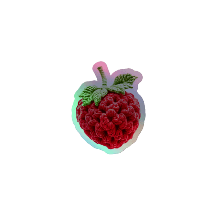 CozyAvocado Kiss-Cut Holographic Sticker Sheet Raspberry #2 product image (1)