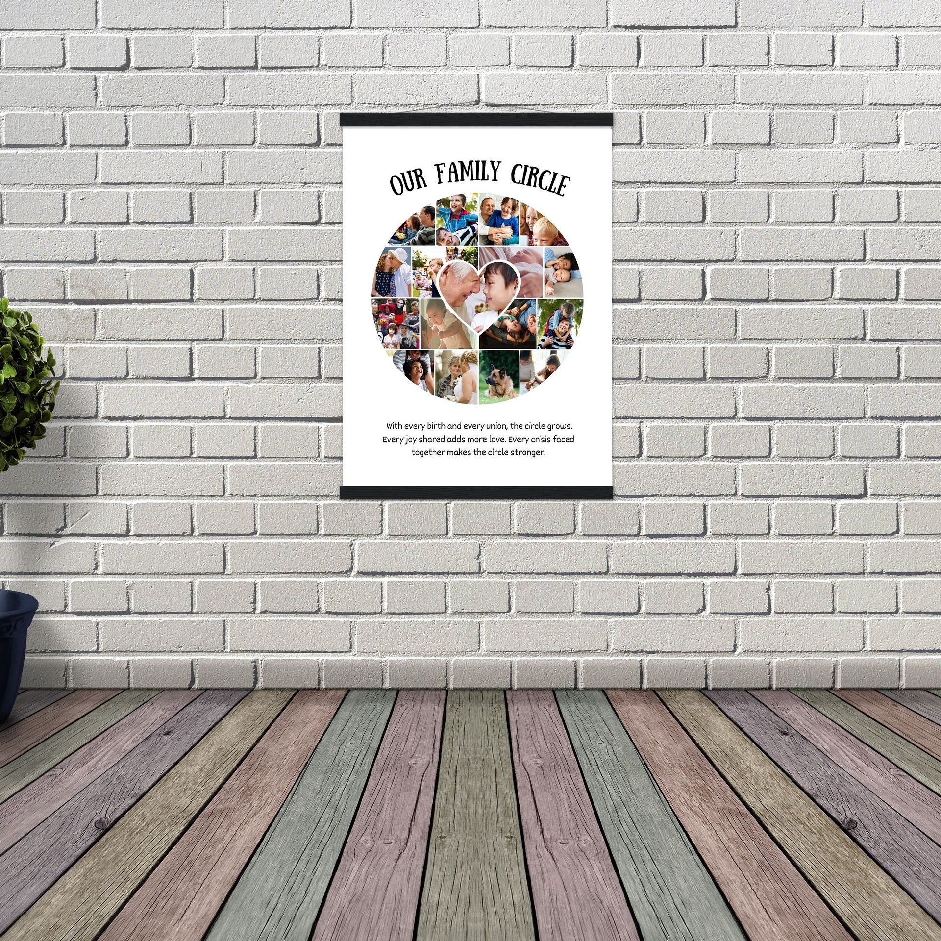 Family Circle Photo Collage Canva Template product image (6)