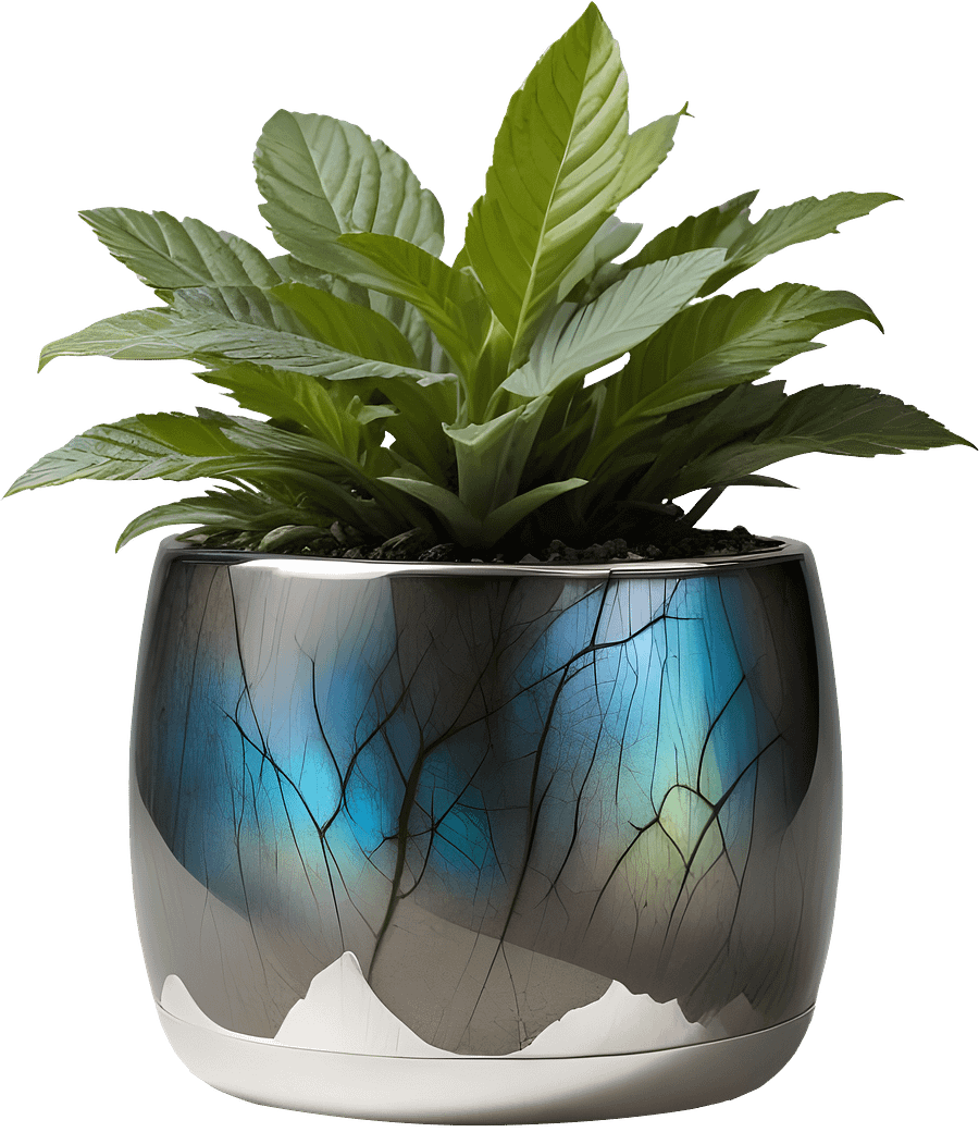 Stellar Luxe – Labradorite & White Harmony Vase PNG product image (1)