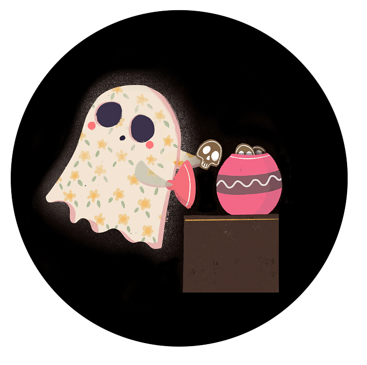 Little Ghost Cookie Thief - Greeting Card product image (2)