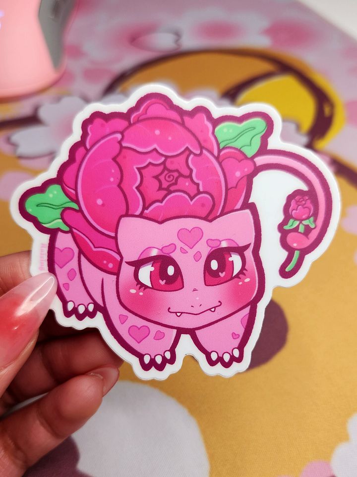 Rose-asaur Sticker product image (2)