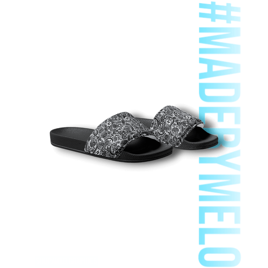 Dark Space Scribble - Men's Slides | #MadeByMELO product image (4)