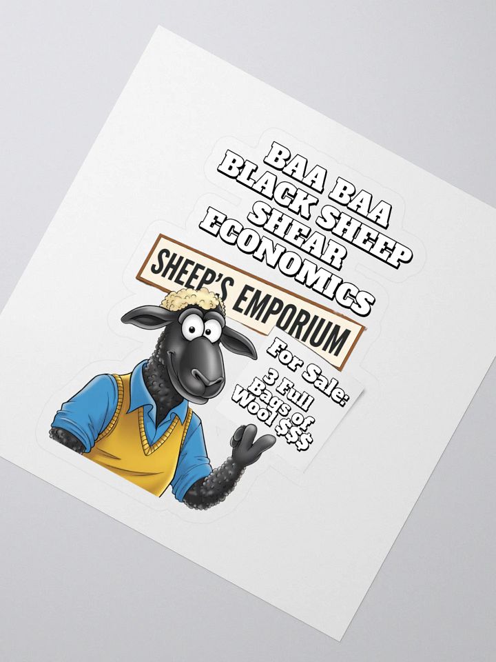 Baa Baa Black Sheep - The Entrepreneur - Funny Sticker product image (2)