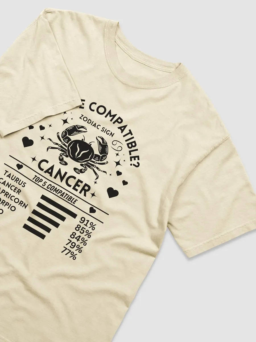 Cancer Zodiac Sign Romantic Compatibility T-Shirt - Light Comfort Colors 1717 product image (62)