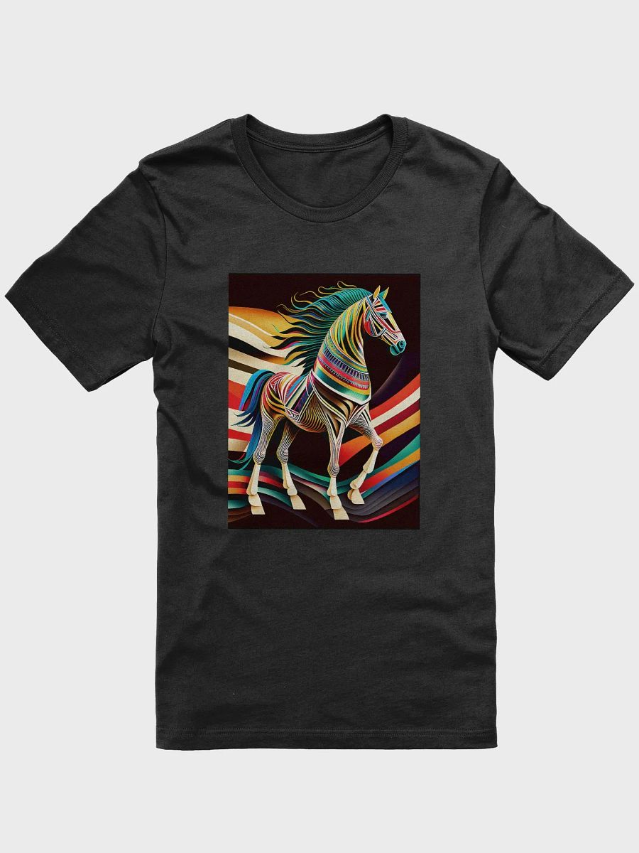 Stylized horse illustration made of coloured ribbons product image (9)