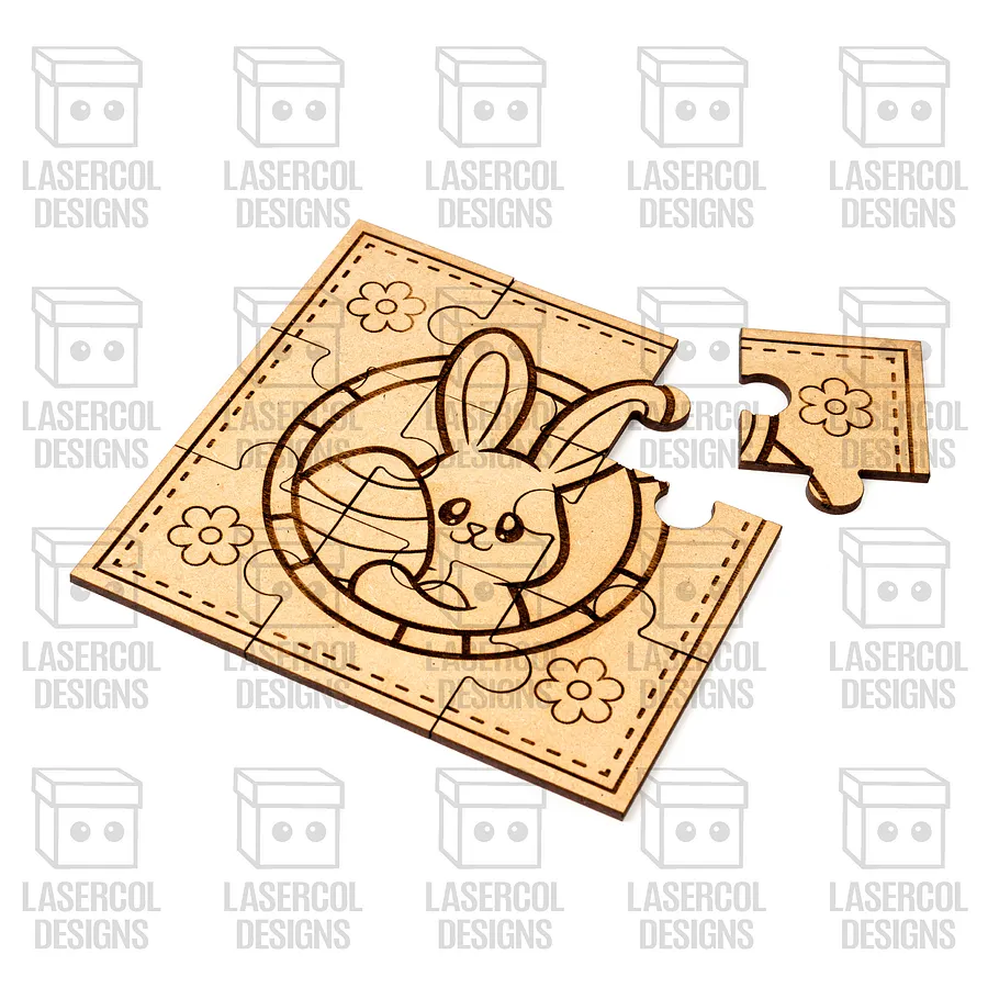 Easter Bunny Puzzle With Box Set 4 (2 Sizes) - Laser Cut Files product image (4)
