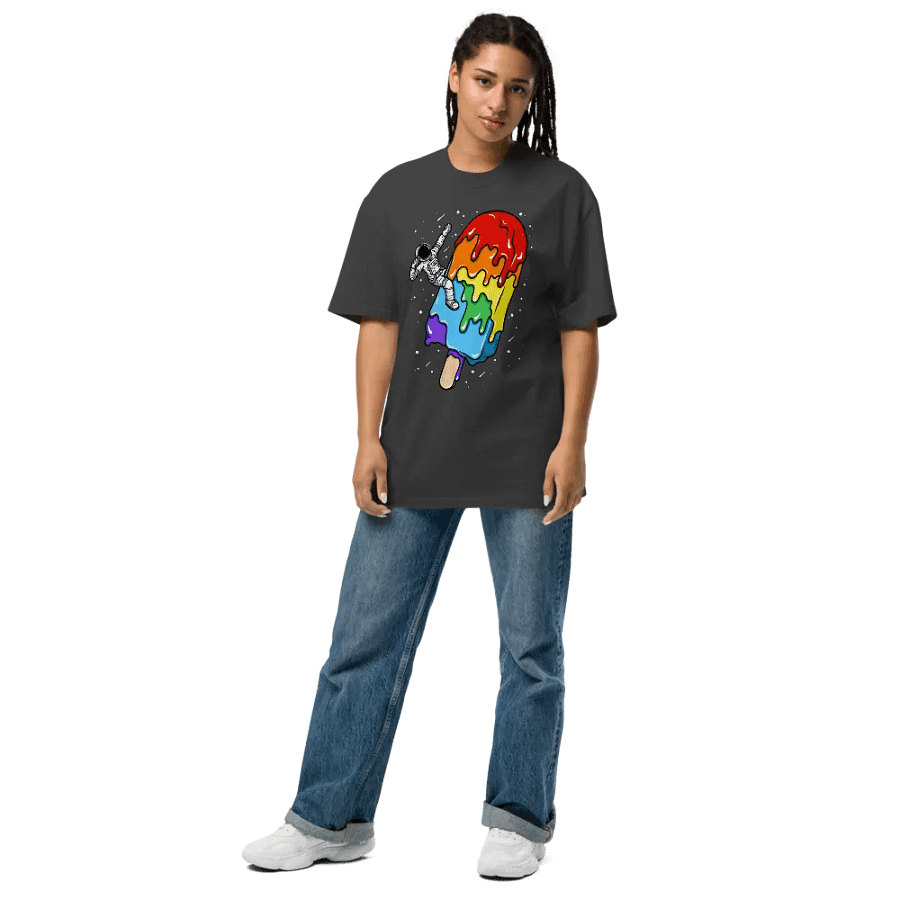 Ice Cream Astronaut - Rainbow - Oversized Tee product image (7)