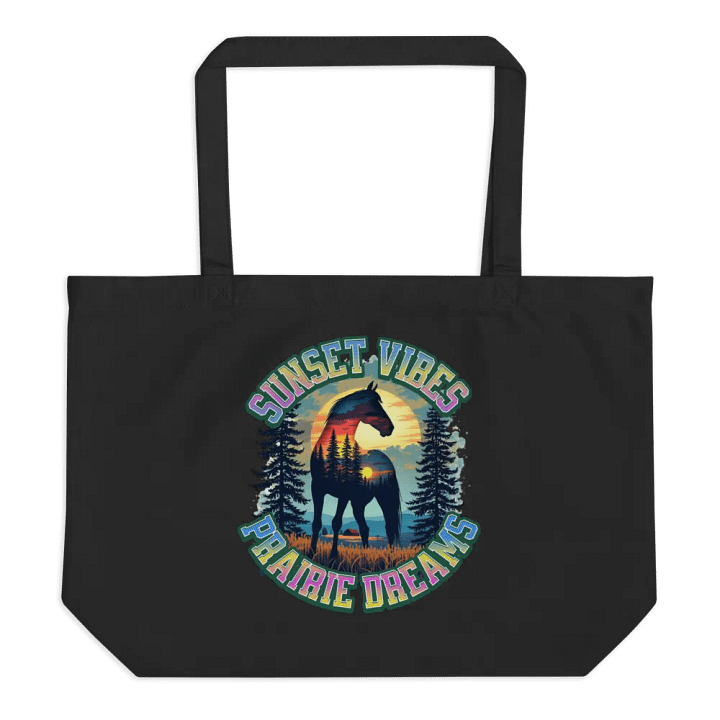 Sunset Vibes Prairie Dreams Horse Organic Tote Bag product image (1)