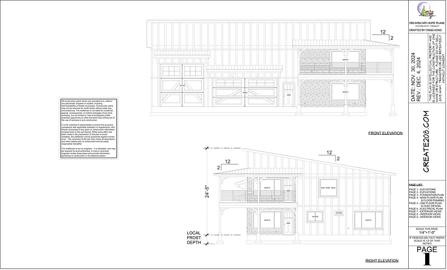Create 208 - Floor Plan Drawings - 4-Page Set product image (1)