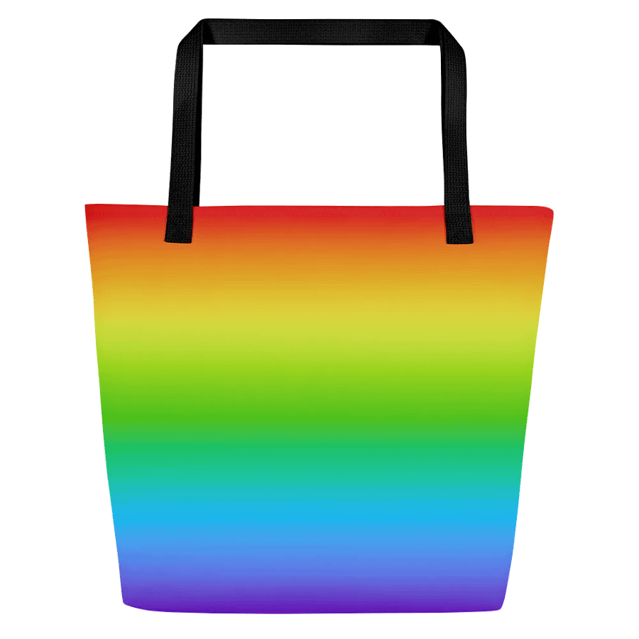 Rainbow Large Tote Bag with Pocket product image (3)