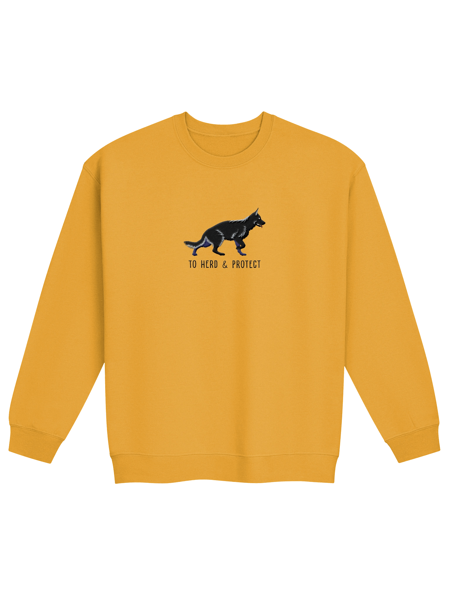 To Herd & Protect Sweatshirt (Embroidered) of a German Shepherd(Black) product image (13)
