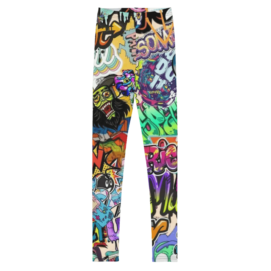 Kids Leggings – Graffiti Style Print for Urban & Trendy Look product image (2)