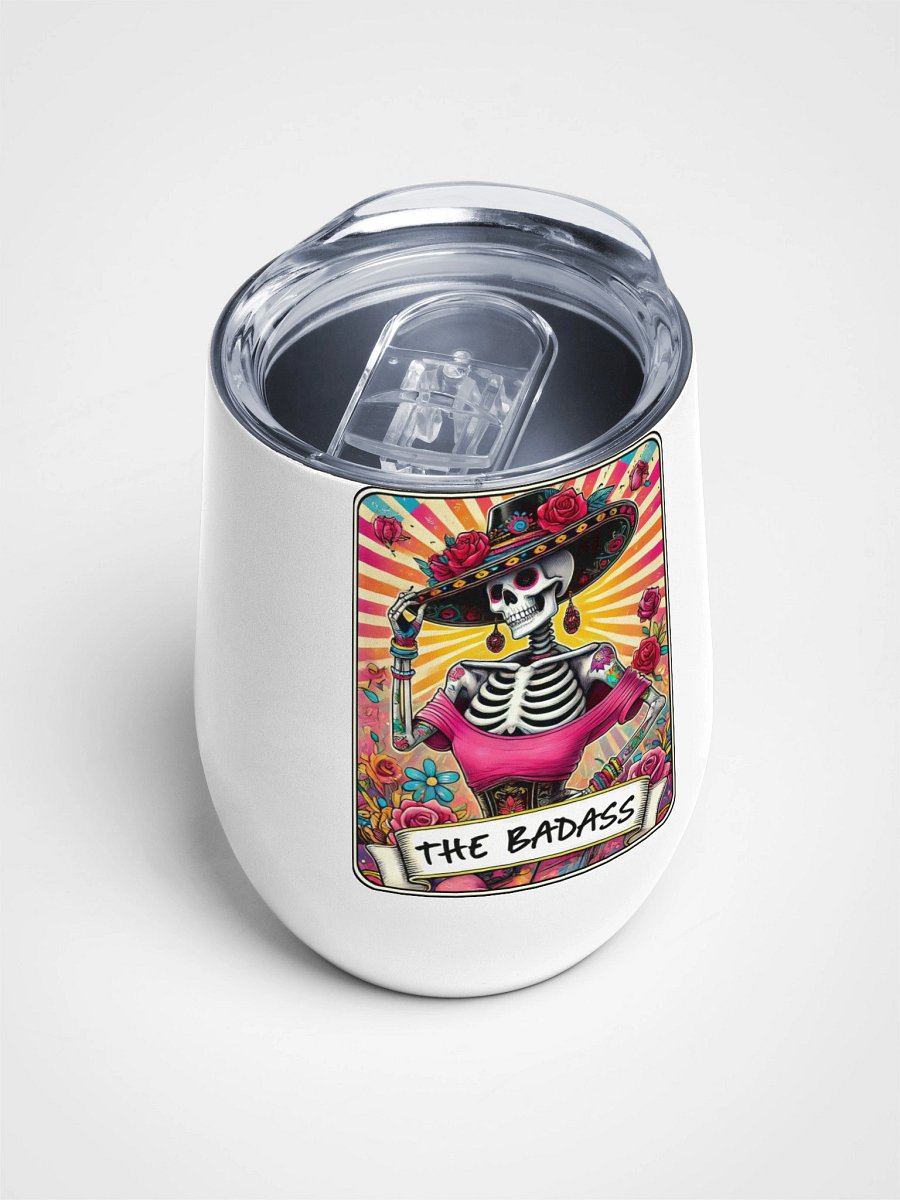 Rose Adorned Skeleton Wine Tumbler product image (4)