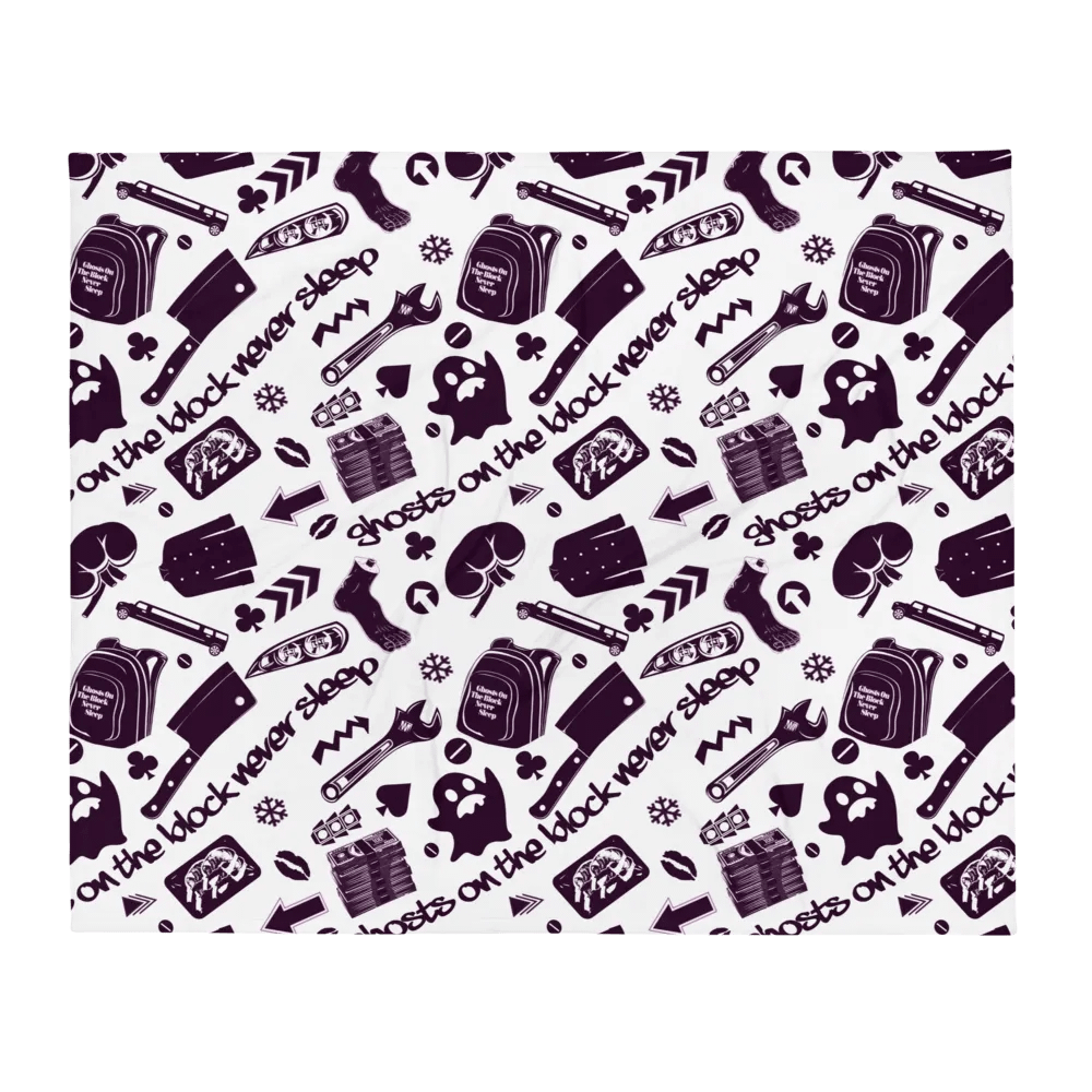 Ghosts On The Block Never Sleep Throw (Purple Haze May) product image (3)