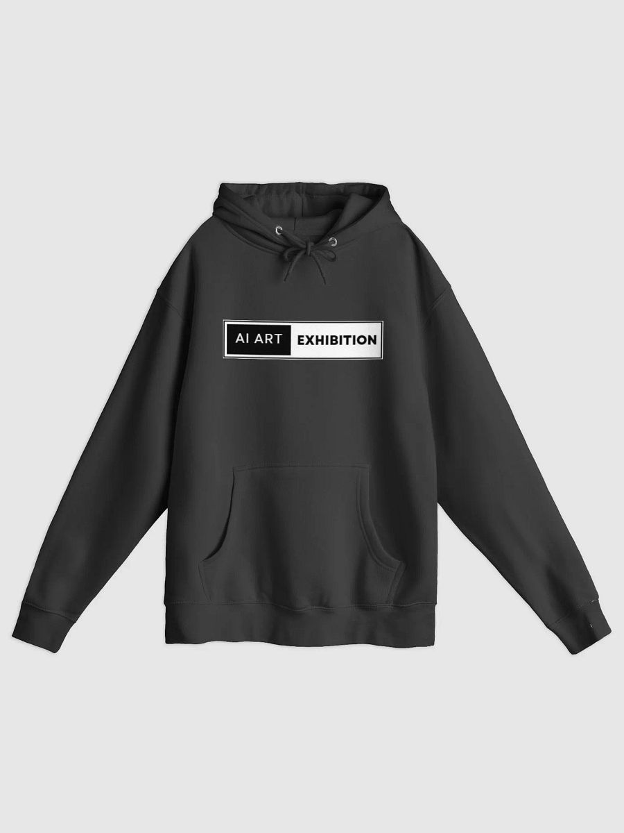 Women White "AI Art Exhibition" logo premium pullover hoodie product image (1)