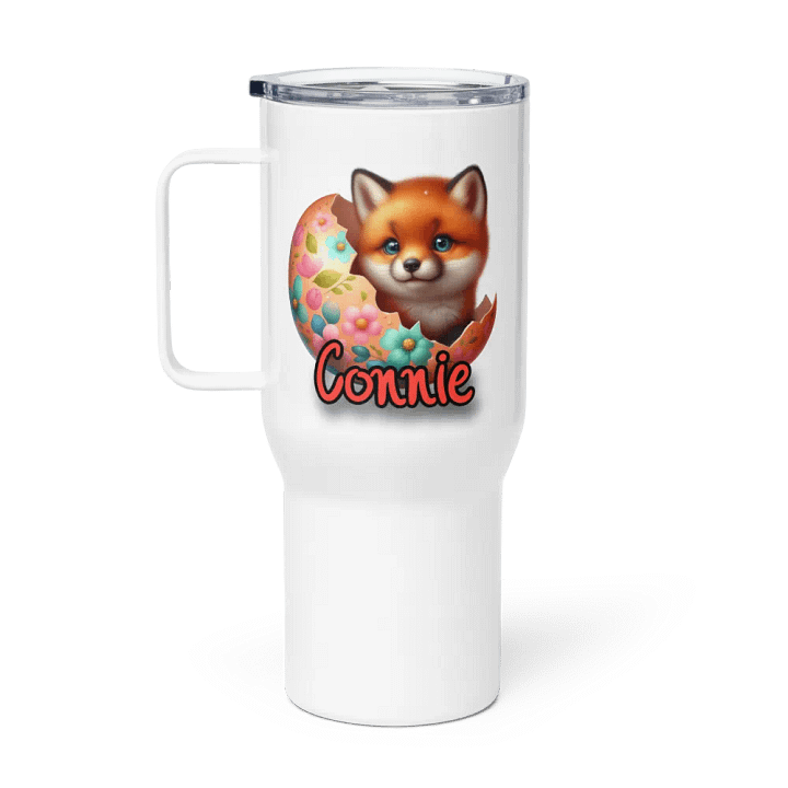 "Connie Fox Easter Egg - Travel Mug w/ Handle product image (1)