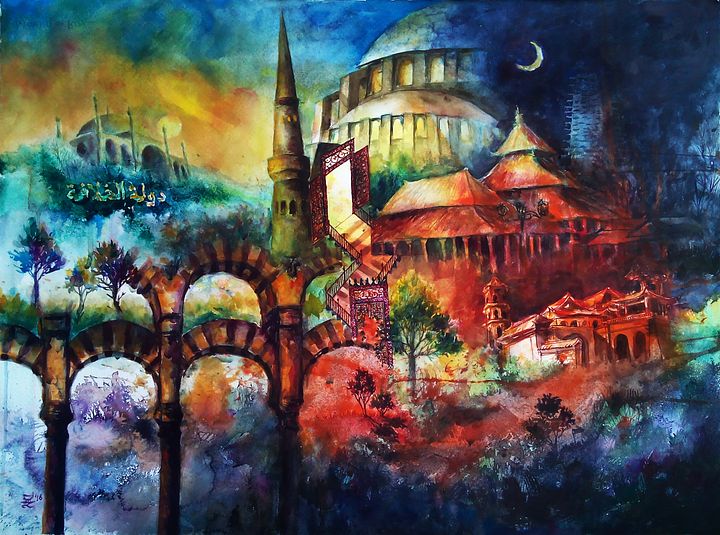 "Land of Day and Night" Painting by Deni Je product image (1)
