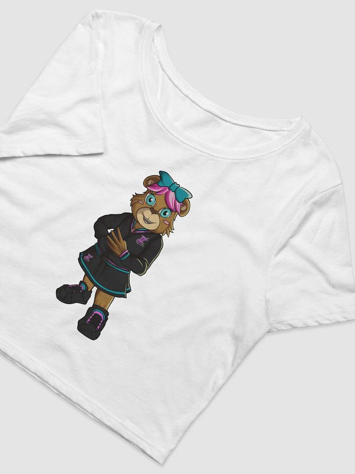 Standing Girl Bear White Bella+Canvas Women's Crop Tee product image (2)