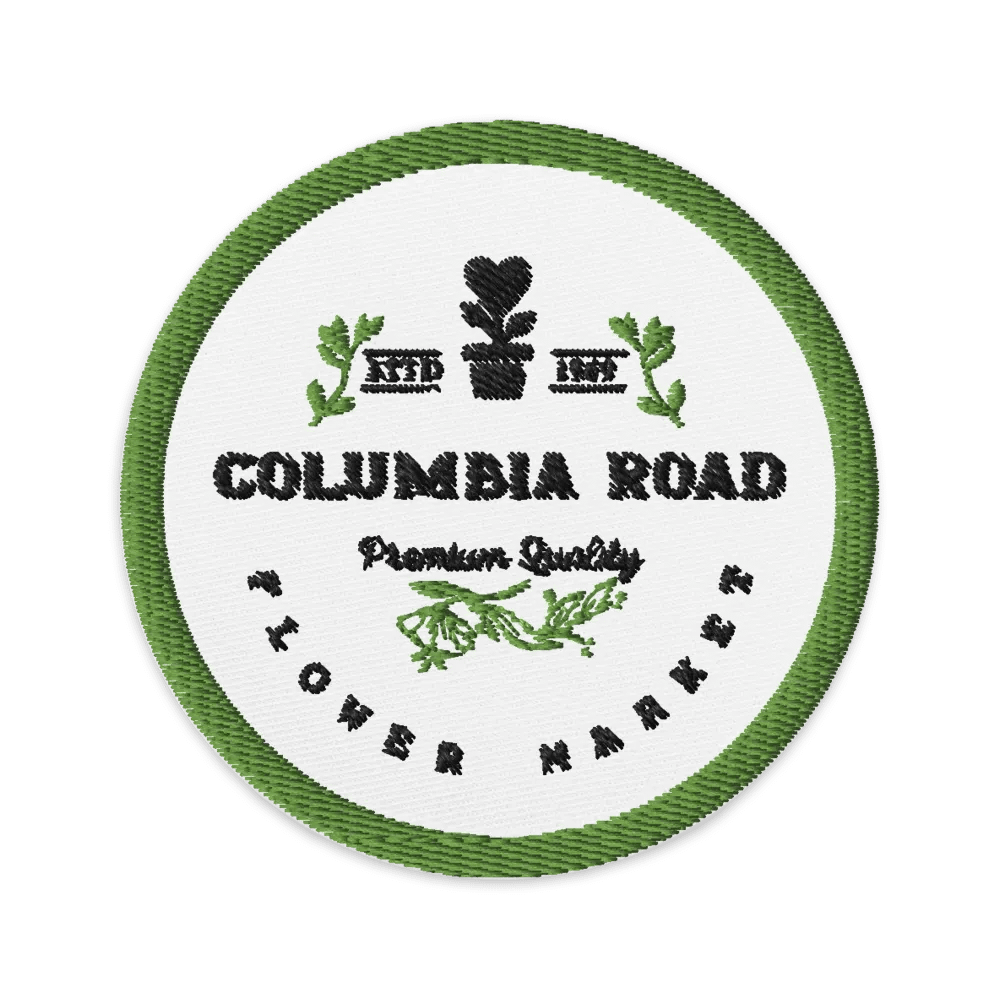 Columbia Road Market Embroidered Patch (White/Green Circle) product image (1)