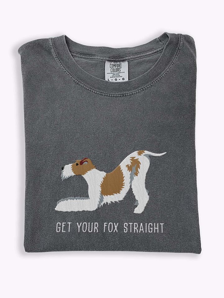 Get Your Fox Straight T-Shirt(Embroidered) of a Wire Fox Terrier(Brown & White) product image (1)