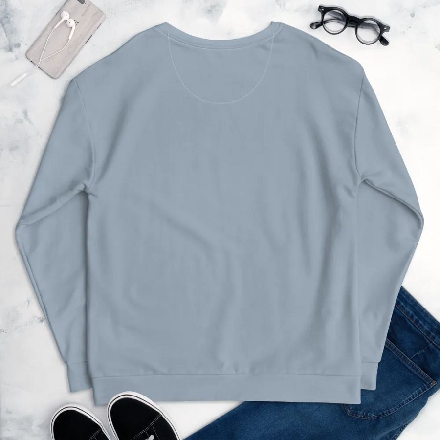 Plain Light Grayish Blue True Summer Unisex Recycled Polyester Heavyweight Premium Sweatshirt by Treasure Pie product image (9)