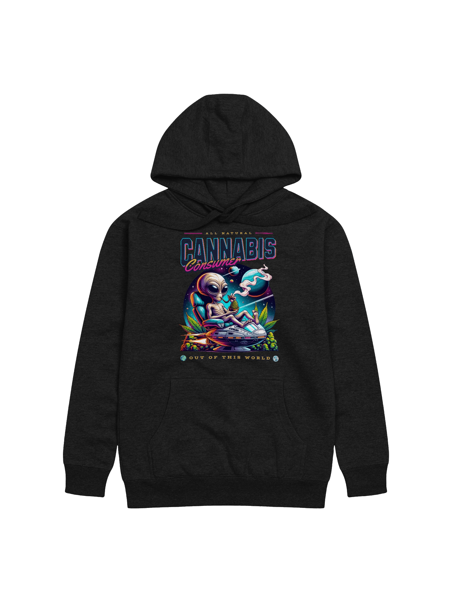 Out of This World - Alien Cannabis Consumer | Premium Unisex Hoodie product image (4)