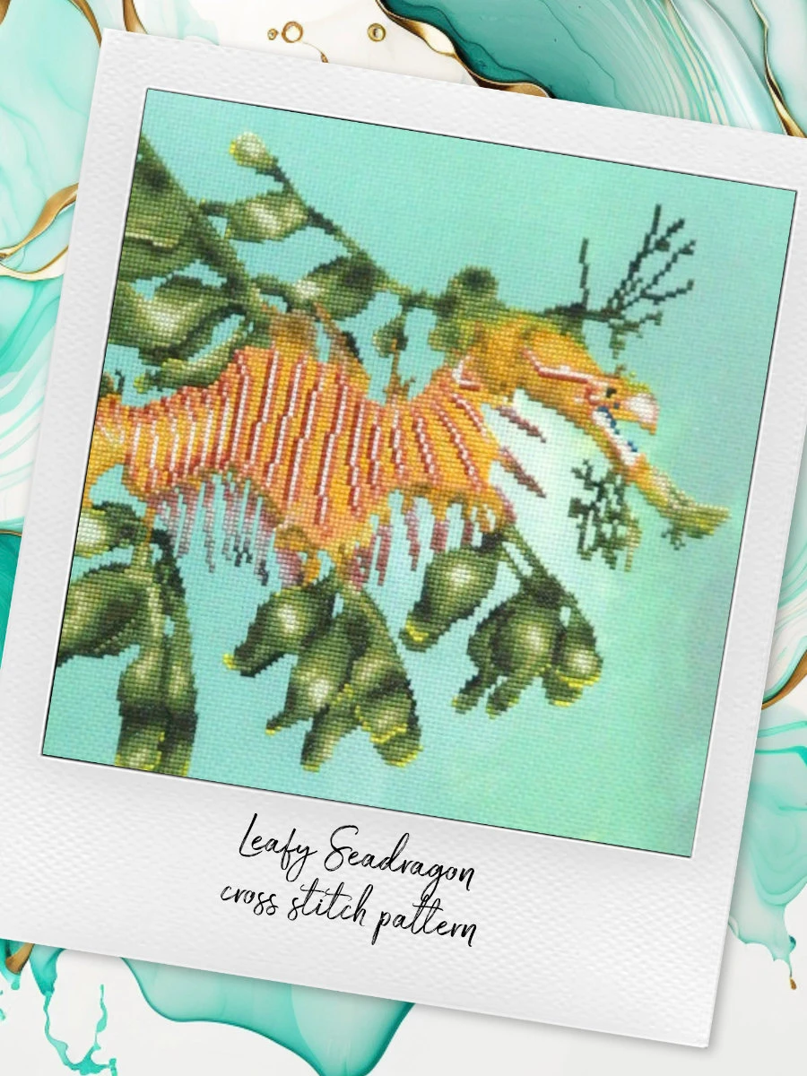 Leafy Seadragon: Marine Cross Stitch Pattern PDF product image (6)