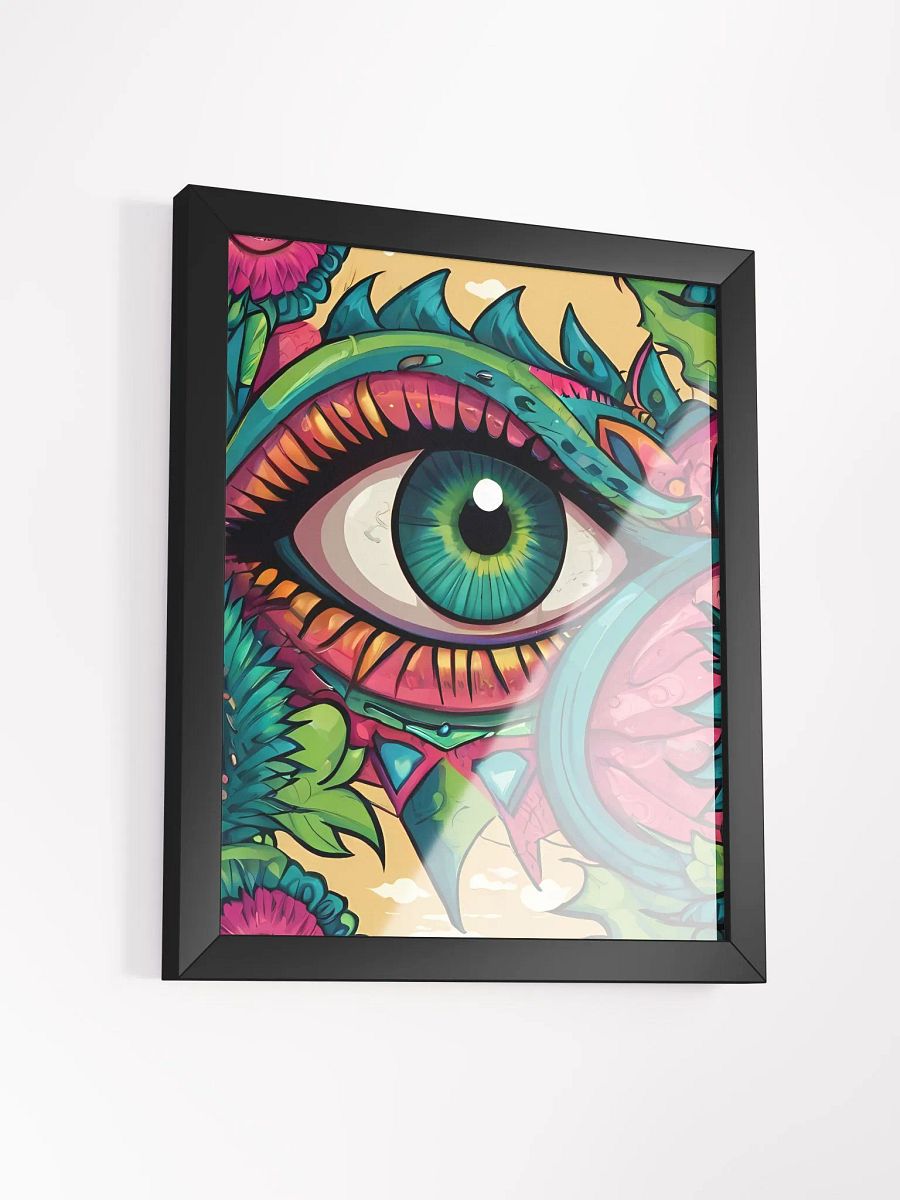 Jungle Dragon - Green Monster Eye Wall Art Framed Print product image (3)