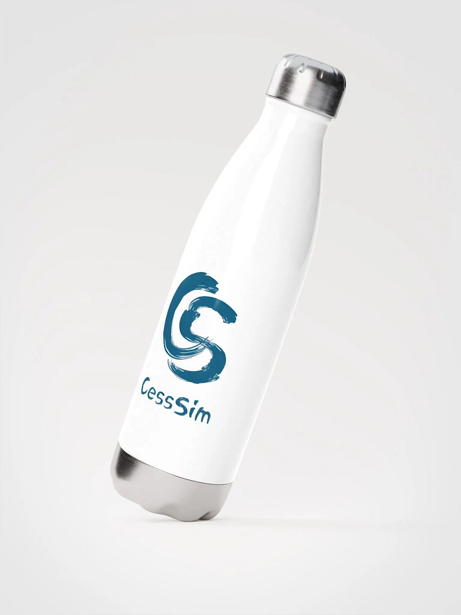 White Glossy Water Bottle product image (2)