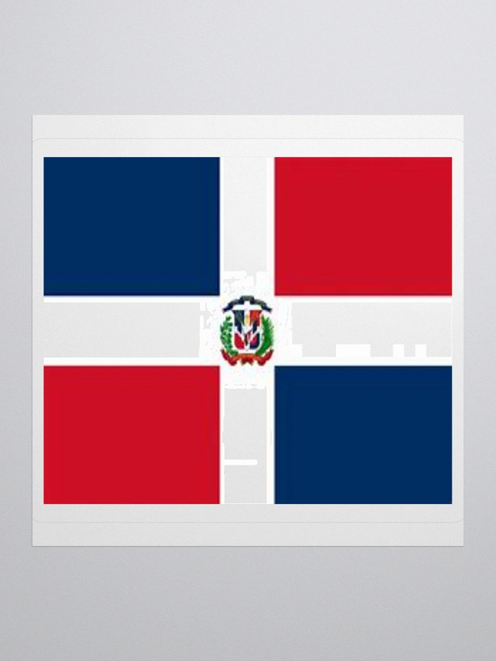 Dominican Republic Flag Sticker | Coat of Arms Design | Durable Vinyl | 3 Sizes product image (2)