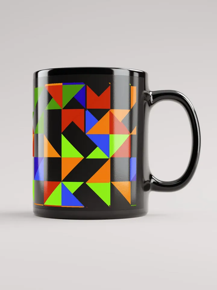 Geometric Shapes Multicolored Black Mug product image (1)
