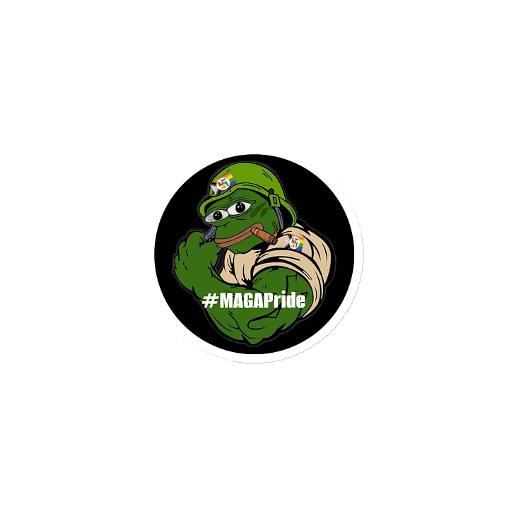 🖤🐸💪 #MAGAPride™ Die-Cut Magnet – Blackout Flex Edition product image (1)