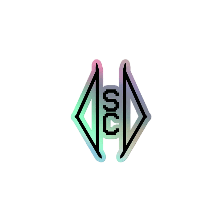 SlightlyCubic Black Logo Holographic Sticker product image (1)