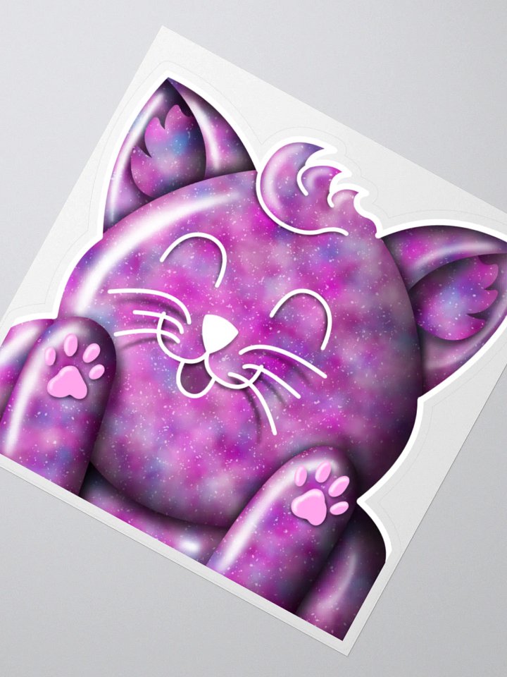 Pink Galaxy Kitty Sticker product image (6)