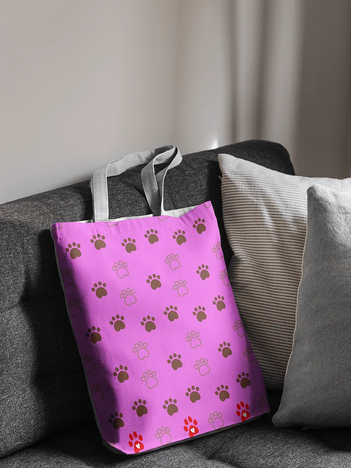 Pawsitive Reinforcement Tote - Pink Edition | Vibrant Cat Lover Bag product image (1)